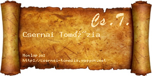 Csernai Tomázia névjegykártya